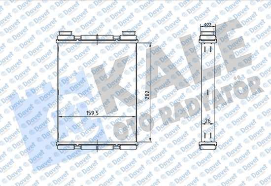 41-3105B Kalorifer Radyatoru Brazing (5.5mm Fin) Nissan Juke 1.5 Dci - 1.6 Dig-T - 1.6 2010-